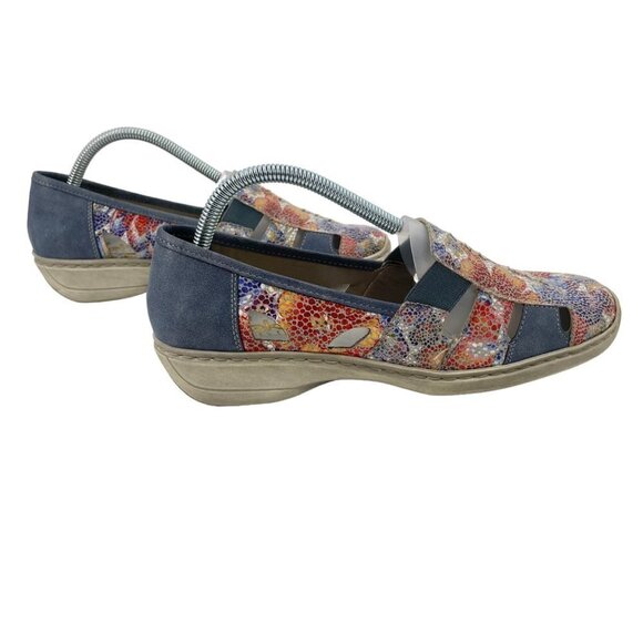 Rieker Doris 85 Floral Slip On Loafer Shoes Womens Size 11.5 Anti-Stress Comfort - Picture 3 of 9